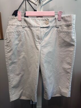 Ann Taylor Neutral Light Beige Bermuda Shorts